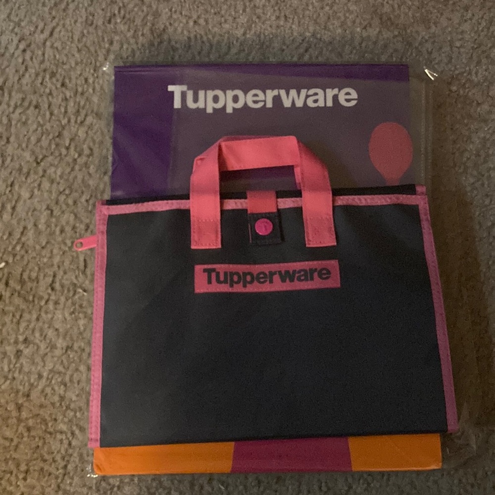 2 Tupperware selling tools (display board binder, flyer/catalogue tote)